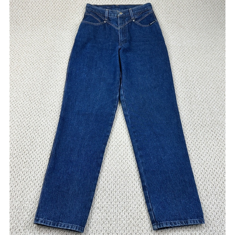 Rocky Mountain Mom Jeans (13R) Fits Womens 28x33 Blue High Waist Bareback Yoke